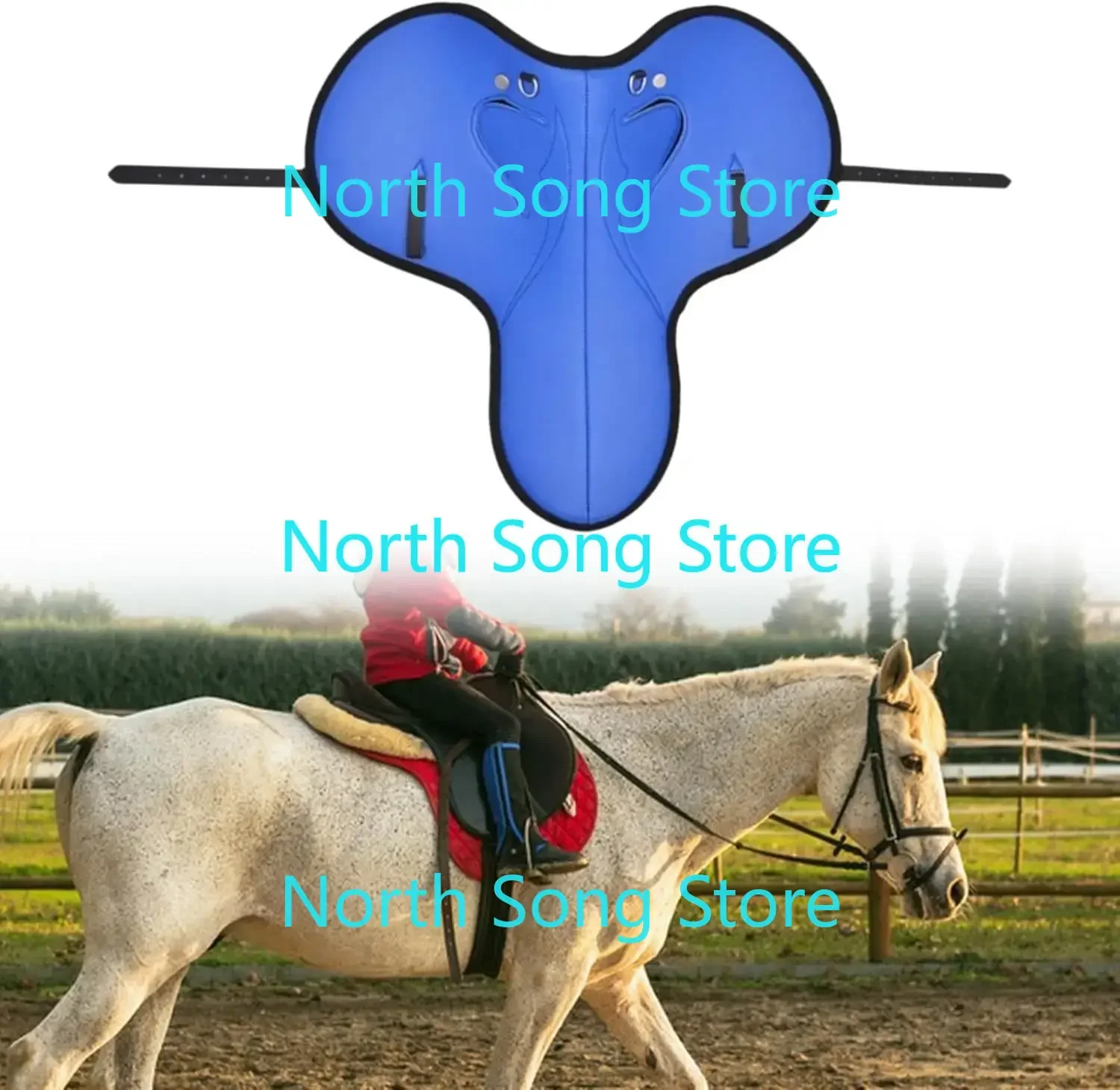 1 Set Saddle Pad Dressage Pad Padding Comfortable Protection Nonslip Horse Riding Shock for Equestrian Riding Outoor Sports