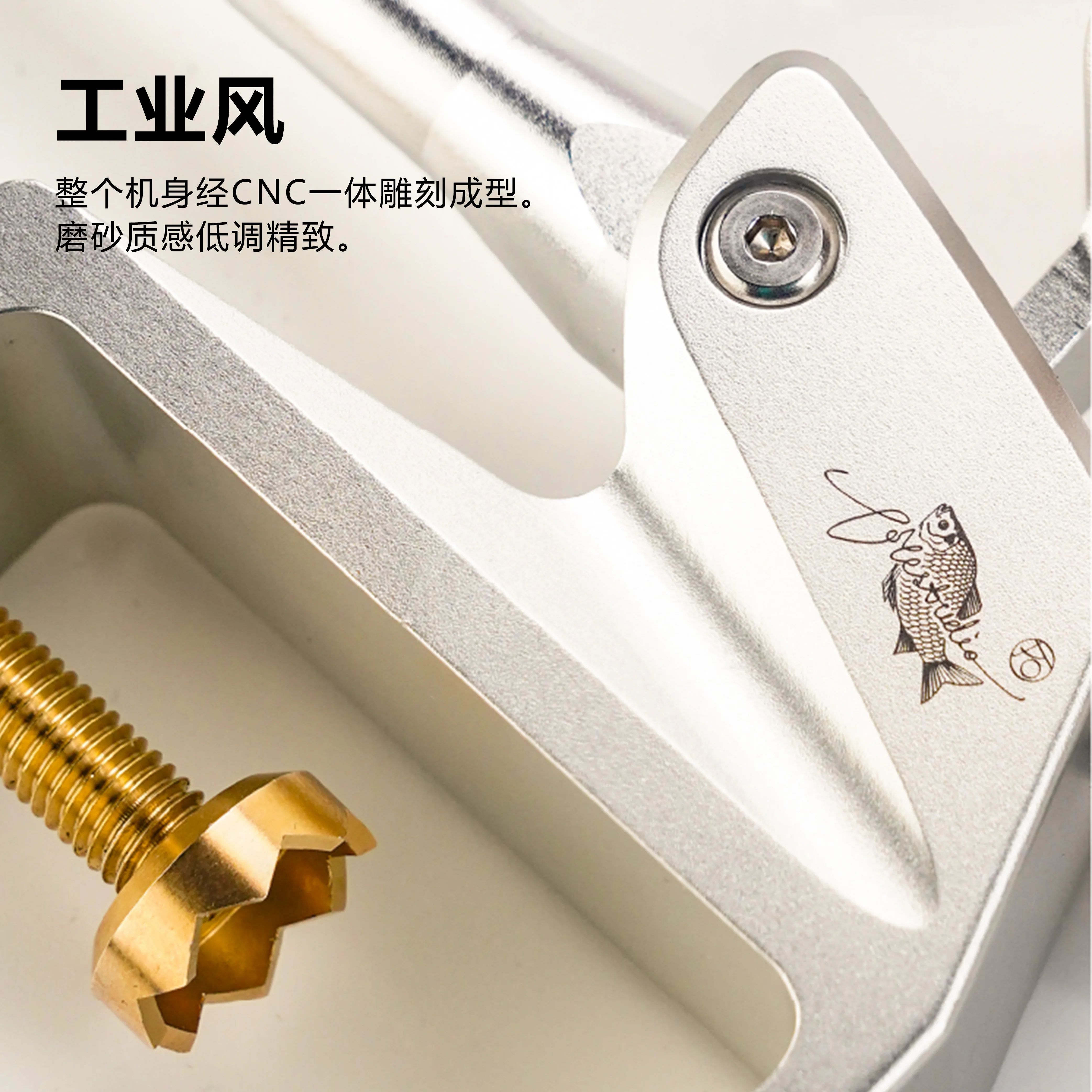 Metal Wanli Aluminum Alloy Pure Copper Cowhide Bracket Insertion Cross Wood Dining Table Wild Fishing Black Pull