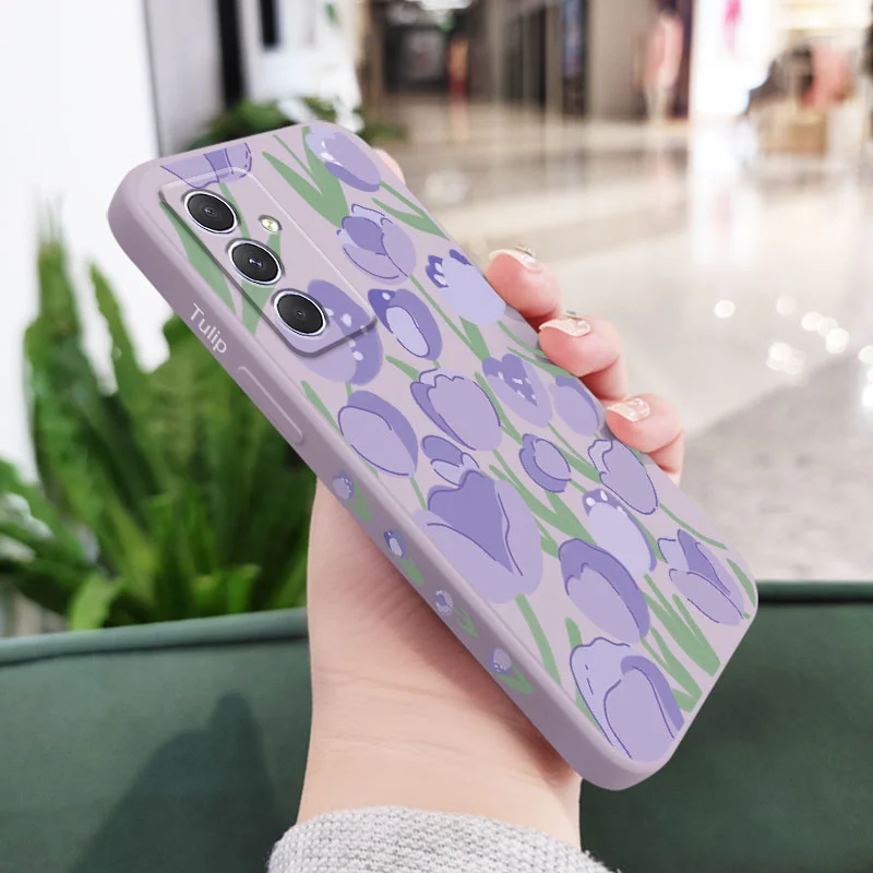 Illustrated Tulip Phone Case - Stylish Floral Design Cover