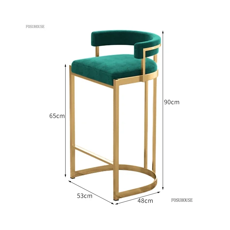 Italian Throne Bar Stools Kitchen Living Room Nordic Designer Accent Long Dining Chairs Vanity Party Furniture Bar Chairs f