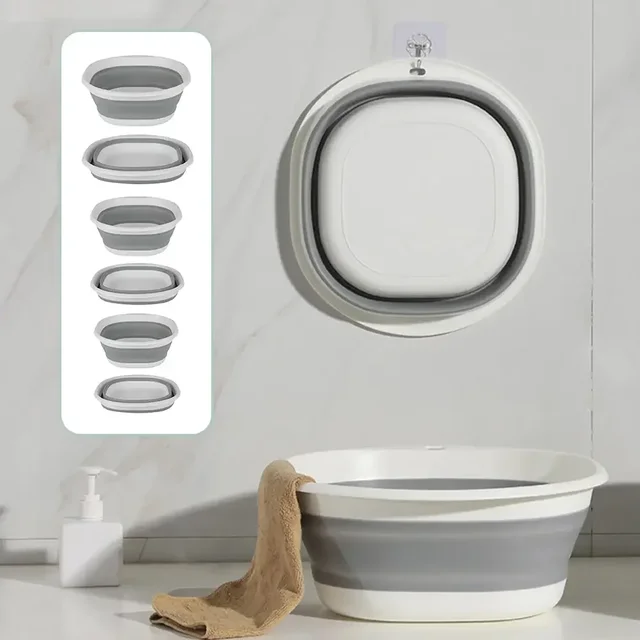 Plastic Folding Basins Portable Wash Basins Folding Laundry Tub Adult Baby Bath Basin Bathroom Kitchen Accessories Wash Basin 2