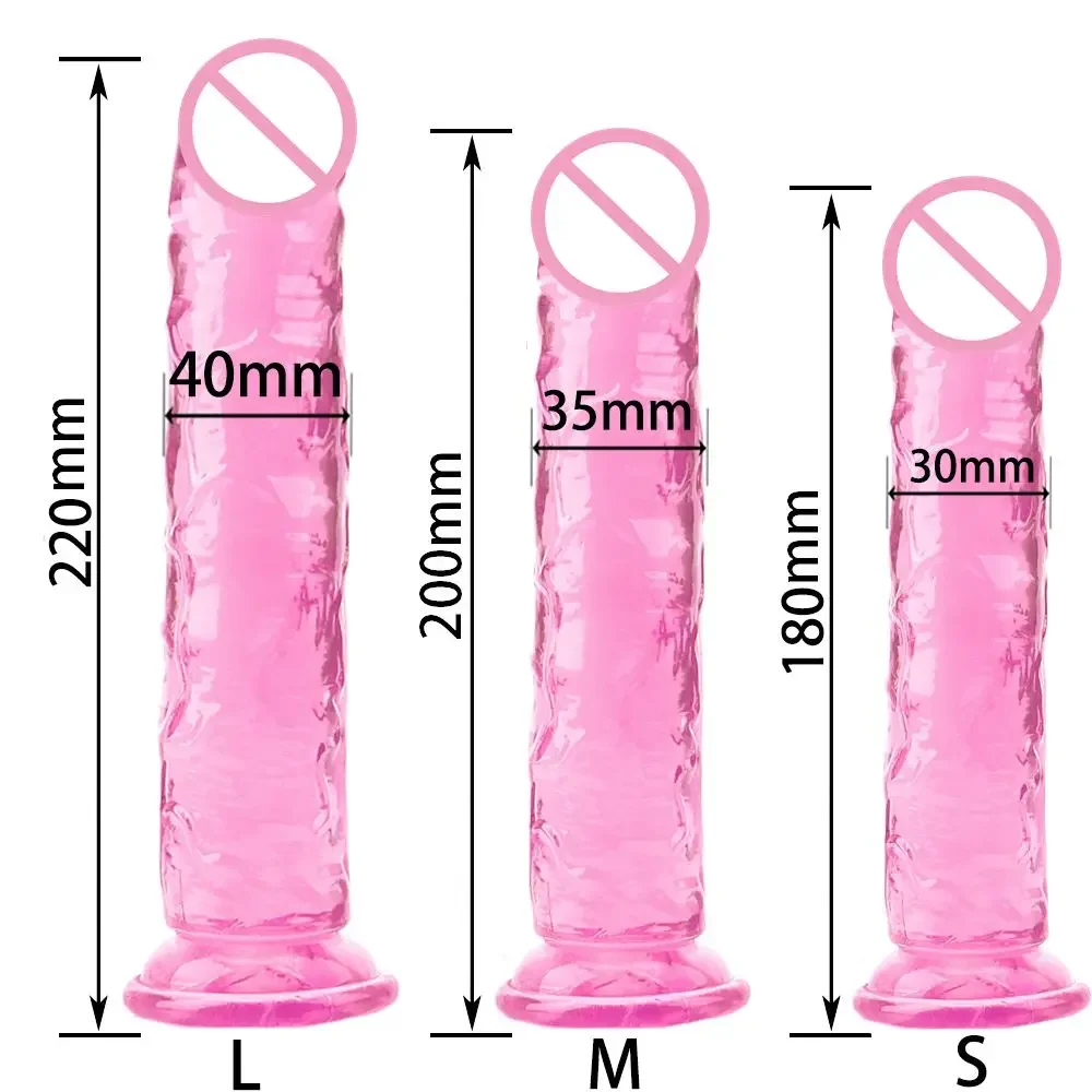 Dildo Adult Toys Erotic Soft Jelly Strong Suction Cup Dildo Anal Butt Plug Realistic Penis G-spot Orgasm Sex Toys For Woman Sex Toys