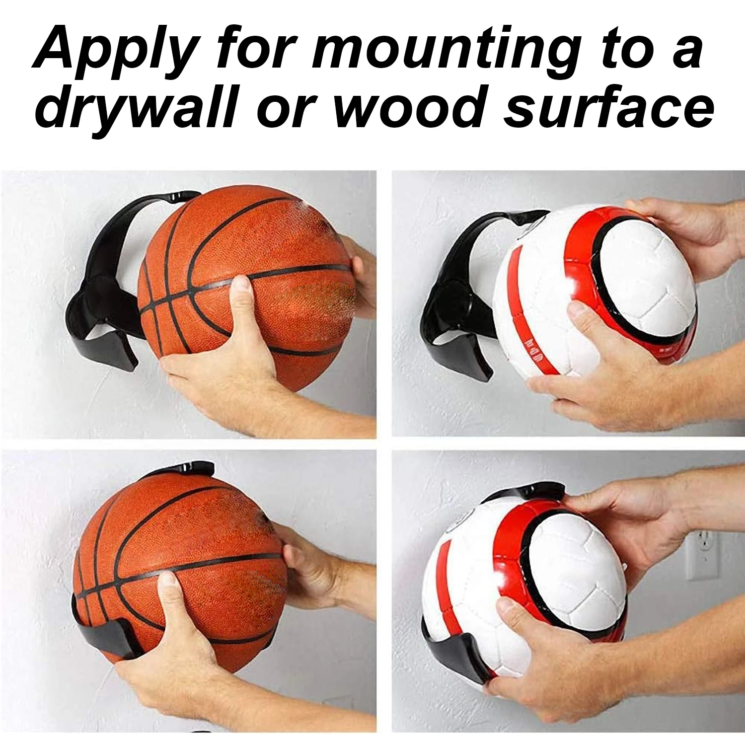 Ball Holder Wall Mounted Basketball Football Volleyball Rugby Exercise Ball Storage Rack Display Stand Holders Plastic Claw Rack sports ball display stand sports ball storage rack