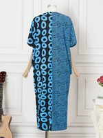 Plus Size 5XL VONDA Women Long Maxi Dress Vintage Indie Folk Patchwork Printed Vestidos 2025 Summer Sundress Party V-Neck Robe - Image 5