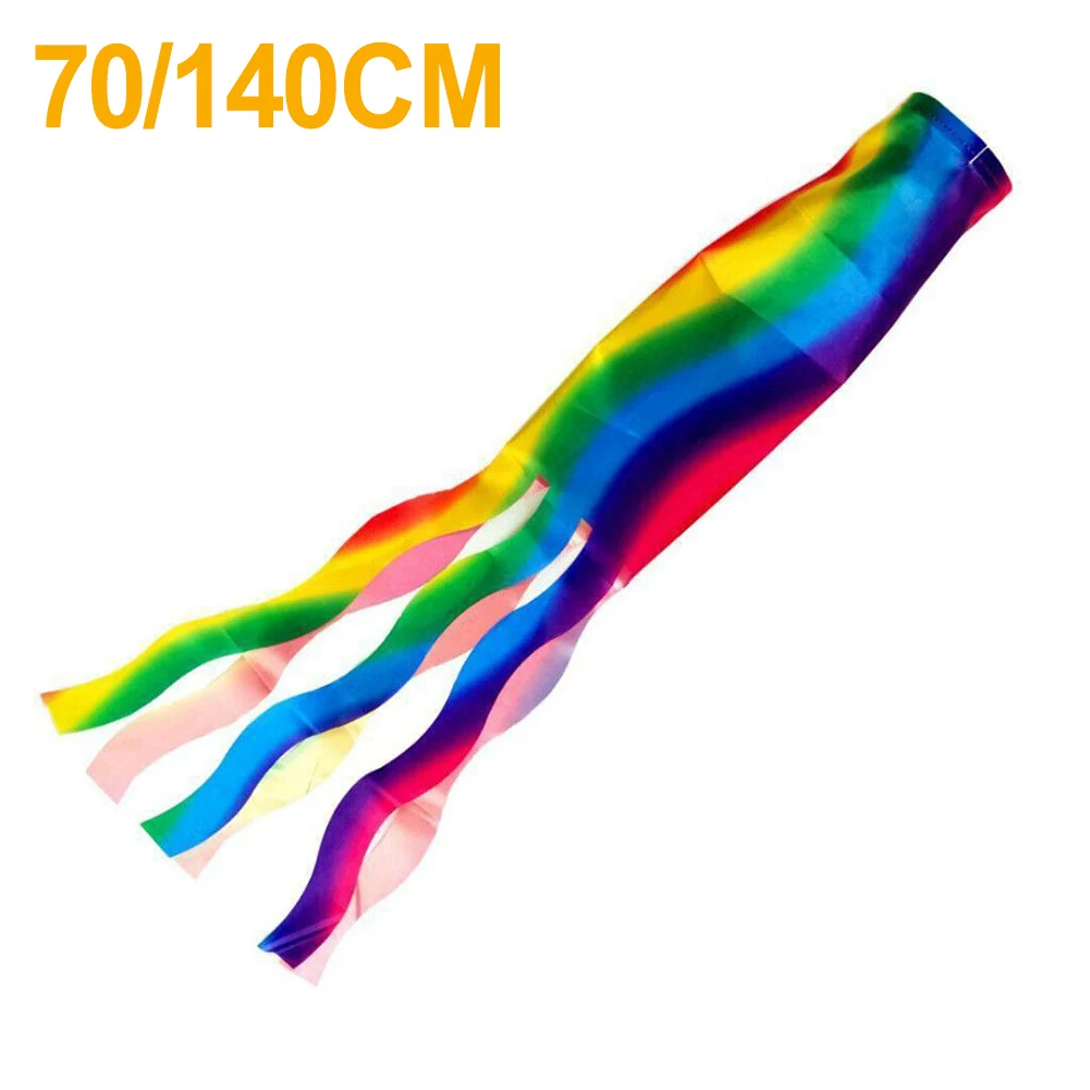 70/140Cm Rainbow Windsock Colorful Vivid Streamer Flags Festival Caravan Camping Outdoor Home Decorating