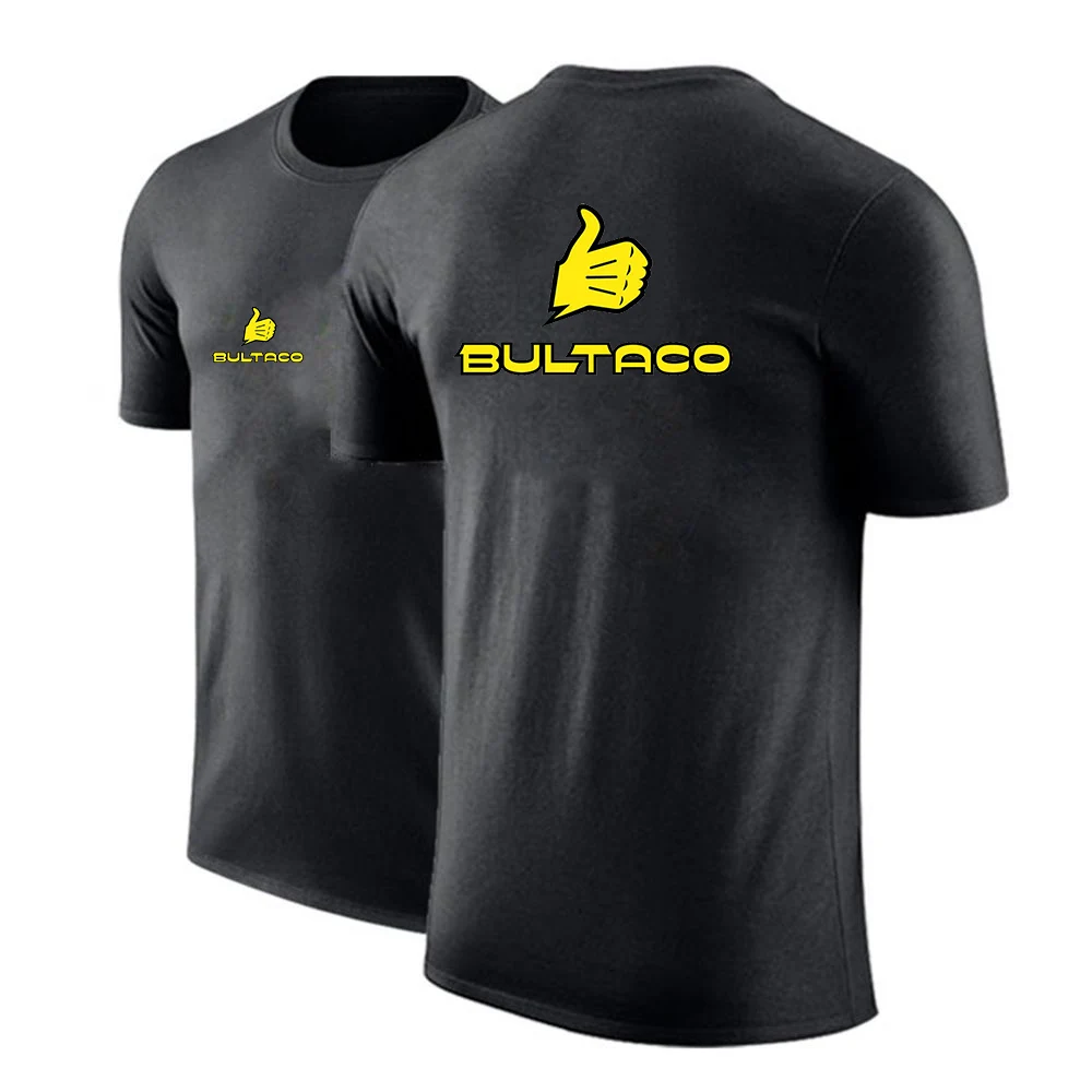 

2024 summer fashion printing men's new Bultaco Cemoto motorcycle T-shirt outdoor sports ordinary short-sleeved comfortable top.