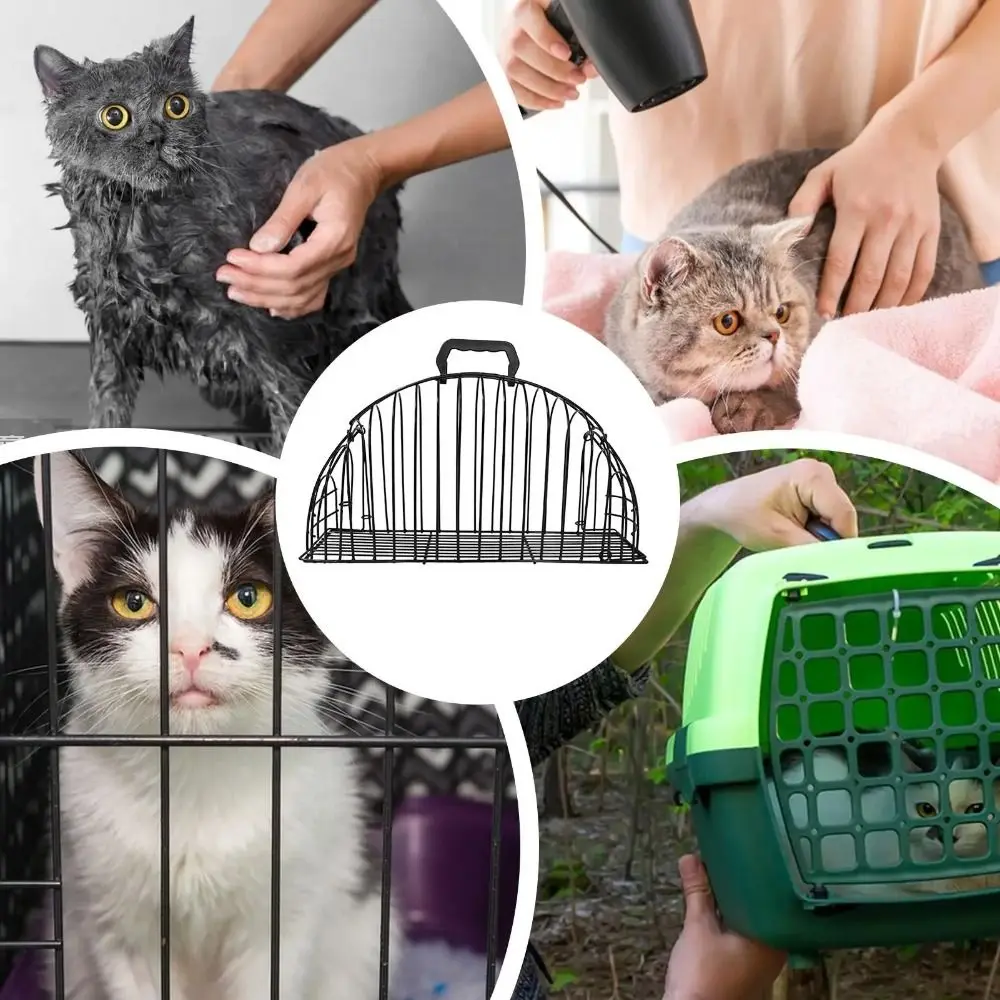 Metal Simple Cat Bath Cage Fixed Anti Seizing Wash Cat Cage Safe Lightweight Cleaning Pet Cage Cat Beauty Accessorie