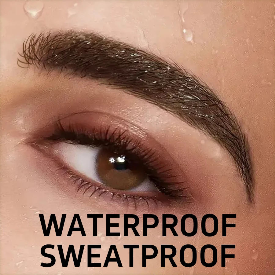 3D Dye Eyebrow Pencil Hairling Anti-smudge Waterproof Long Lasting Black Brown Large Brush Natural Wild Eyebrow Enhancers Cream 2