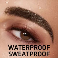 3D Dye Eyebrow Pencil Hairling Anti-smudge Waterproof Long Lasting Black Brown Large Brush Natural Wild Eyebrow Enhancers Cream 2