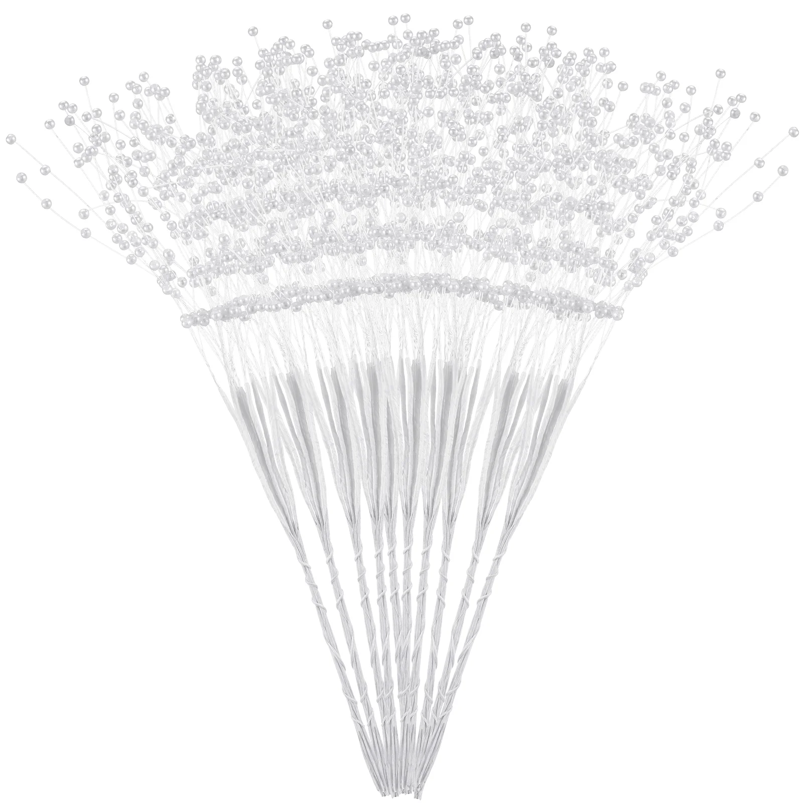 

100 Pcs Christmas Wreath ABS Pearl Stick Wedding Bouquet Decoration Bridal Supplies Bridesmaid