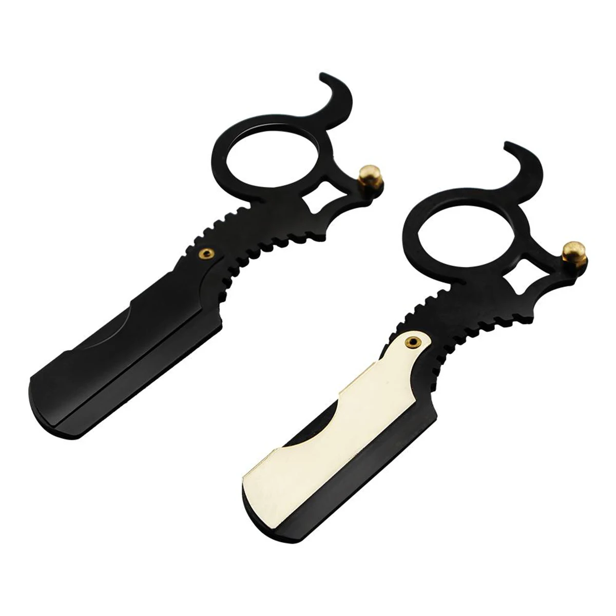 

Old Fashioned Finger Ring Razor Straight Edge Barber Razor Haircut Beard Eyebrow Shaving Knife Manual Depilation Razor