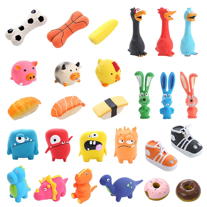 Pet Supplies Amazon Hot Products Latex Pet Toys Collection Grinding Teeth Cleaning Bite Interactive Dog Toys