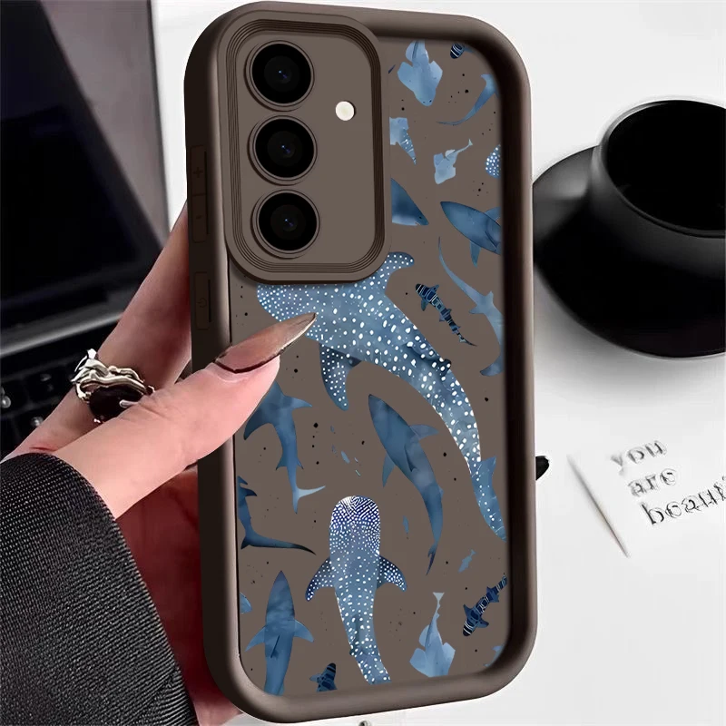 Shark Dolphin Print TPU Phone Case - Stylish and Durable Cover