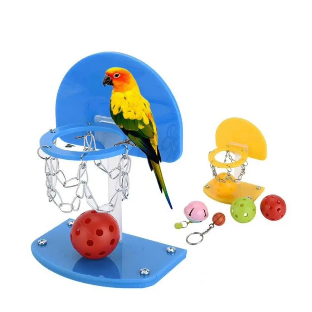 Toy Mini Parrot Toy Basketball Stands Hoop Pet Bird Parrot Toys Parakeet Budgie Cockatiel