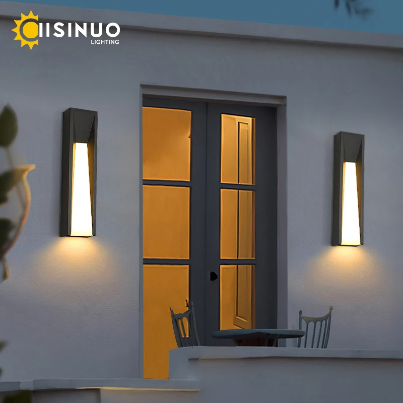 Outdoor Wall Lamp LED Black Lighting Exterior Light Fixtures AC110 220V Porch Lights Wall Mounted Garden Lamp for Patio Entryway led light led wall lamp wall light
