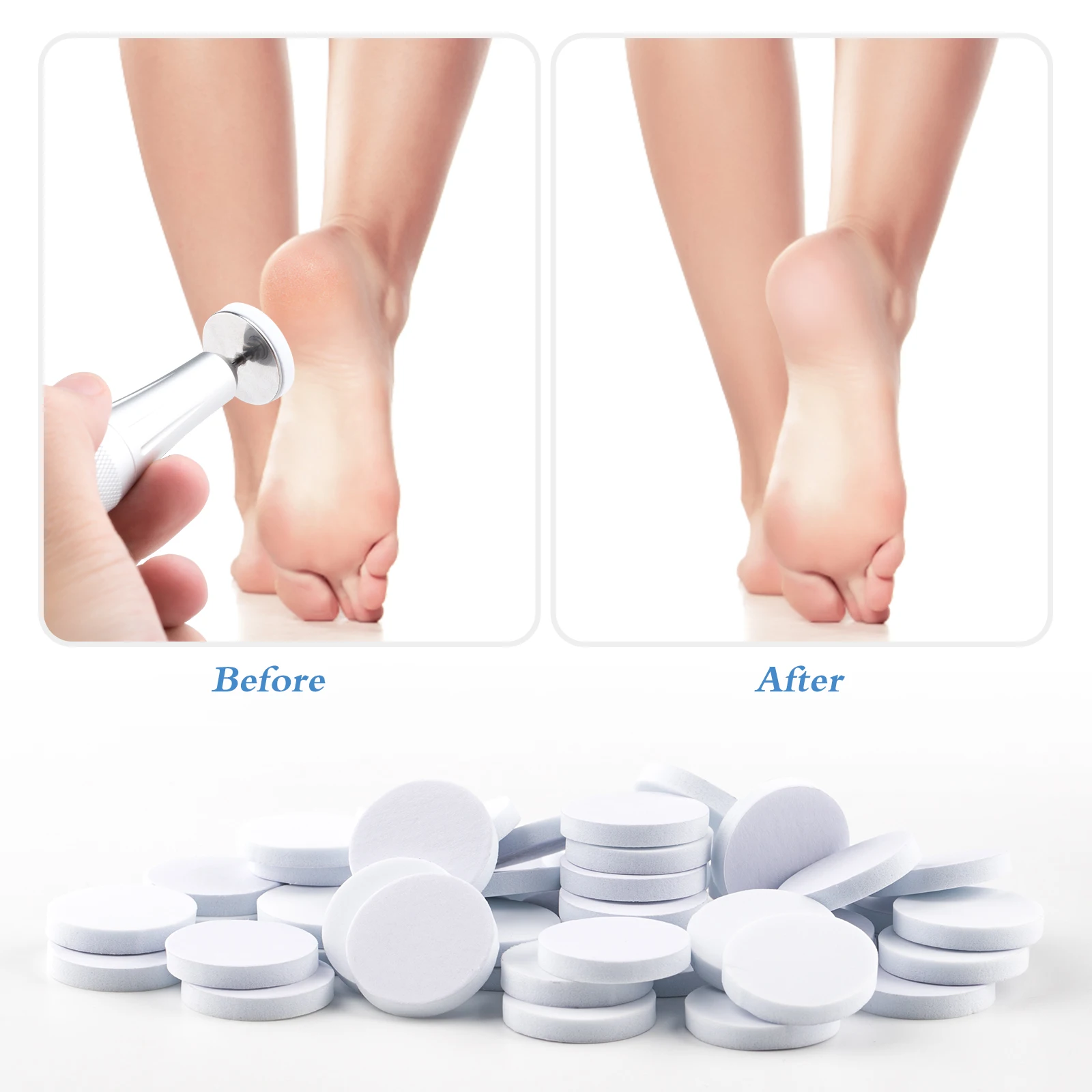 foot sanding paper self-adhesive replaceable for professional pedicure polishing remove dead skin calluse buffing disc