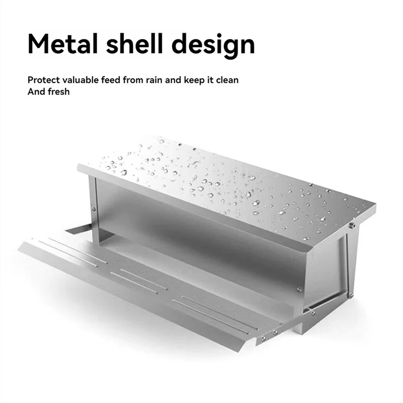 Comedero Automático Para Aves De Corral De 5 Kg – Acero Galvanizado, Pedal De Apertura, Impermeable Y A Prueba De Ratas