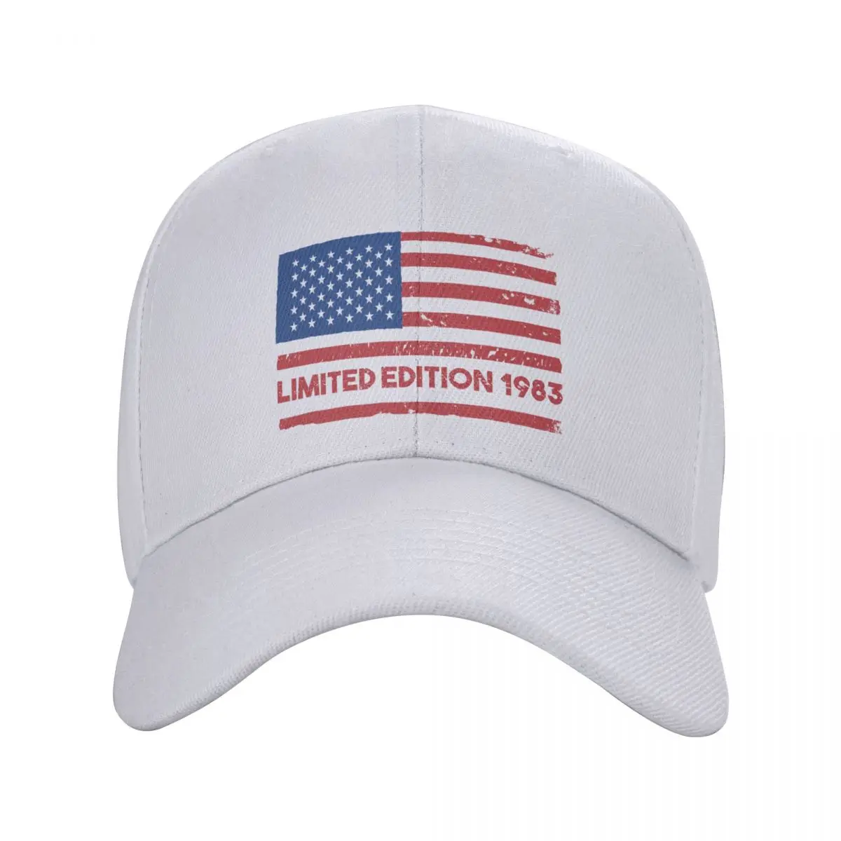 

Cool USA Flag 1983 Limited Edition Birthday Trucker Hat for Men Women Personalized Adjustable Unisex Baseball Cap Spring