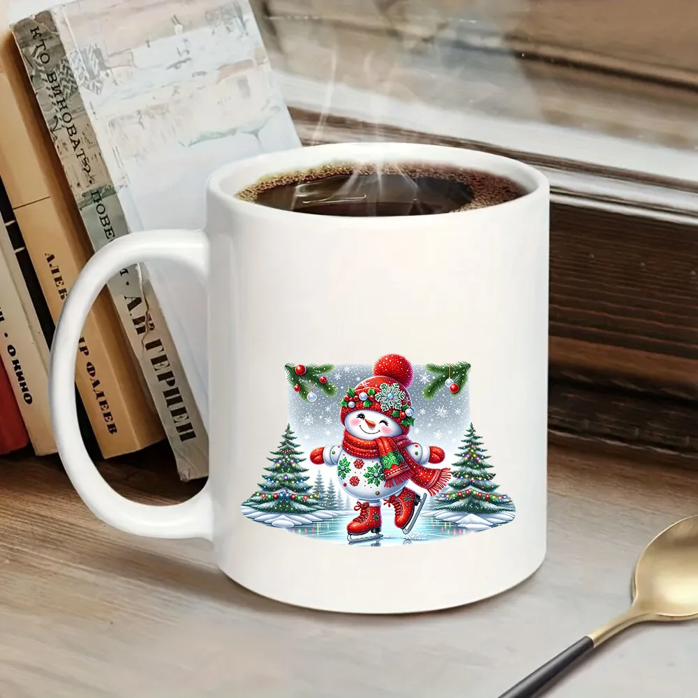 Christmas Winter Snowman UV DTF Cup Wrap Transfer Sticker Glass Coffee Mugs Decoration Xmas Greeting Cards Ornament Decal 12pcs dtf transfer sticker