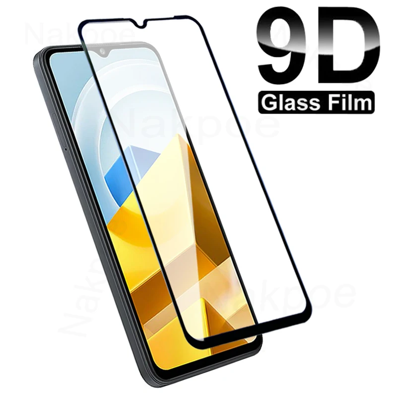 9D Full Cover Vetro temperato per Xiaomi Poco M5 M4 M3 M2 Pro M5S Protezione per schermo POCO X3 X4 NFC X2 F2 F3 F4 GT Pellicola protettiva_voghion.com