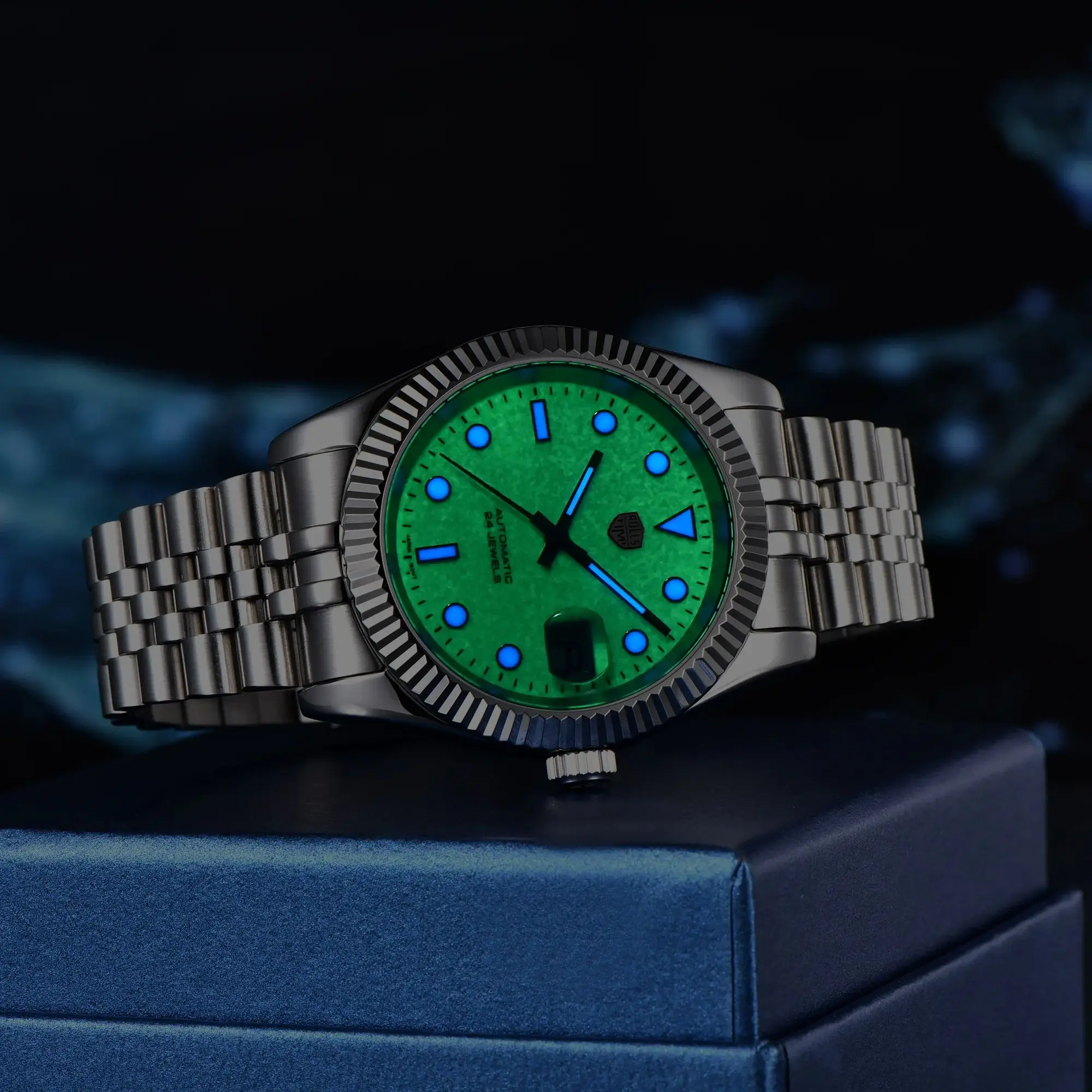 Rollstimi DD40 New Men's Watches Automatic Watch For Men NH35A Mechanical Wristwatch All-luminous Dial AR Sapphire crystal