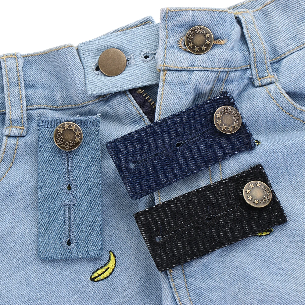 4PCS Pants Extenders Buttons Adjustable Jeans Waist Extension Snap DIY Denim Clothes Fastener for Men Women