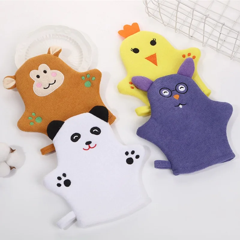 Gants de bain pour bébé, pour enfants en bas âge, brosse de douche en forme d'animal de dessin animé, gant de toilette pour le bain, lavage des enfants, Massage de douche propre