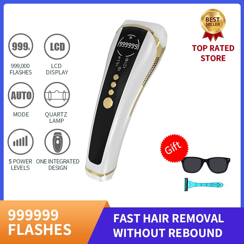 

2022New 900000Flashes Laser Epilator Laser Hot Sell Permanent IPL Photoepilator Hair Removal Painless Electric Epilator Machine