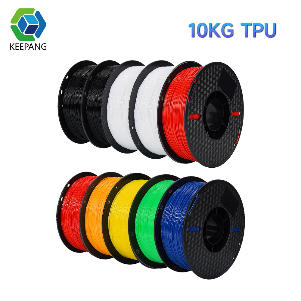 10KG/22LBS 95A High Quality 3d Plastic Flexible TPU Filament 1.75mm Soft Rubber Material No Bubble Spool for 3D Printer asa filament filament 1 75mm impressoras laser 3d filament 1 kg plastic spool 1 75mm asa plastic fila