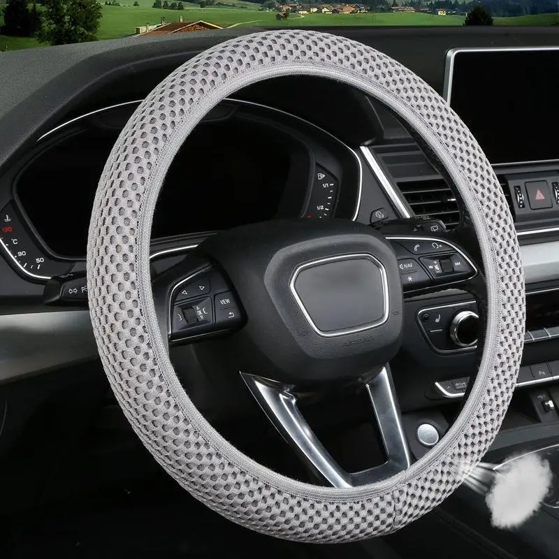 Coprivolante universale per auto con fascia elastica 37-38 cm, traspirante e antiscivolo per uso quotidiano e guida a lunga distanza - Image 4