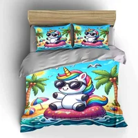 Ensemble gonflable licorne pour l'été, plusieurs tailles pour enfants et adultes, ensemble de literie exquis 3 pièces, cadeau 4