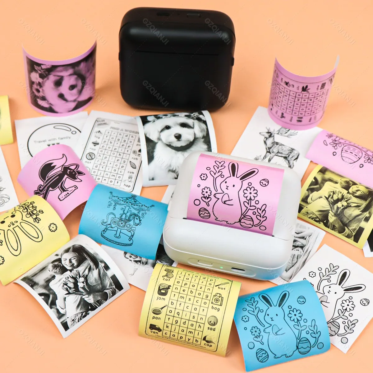 Portable Mini Thermal Printers Wireless Bluetooth Inkless Sticker Maker Printer Tag Price Machine for Office School Kitchen