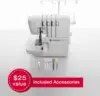 Singer S0100 Metal Frame Serger With Accessory Kit | Overlock Machine With 6 Built-In Stitches, 2-3-4 Thread Capability, 2