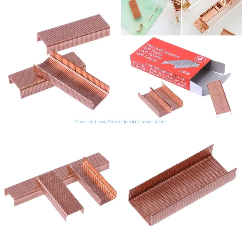 HX6A 1000개/박스 12mm 12 24/6 스테이플 오피스 스쿨 바인딩 S용 크리에..