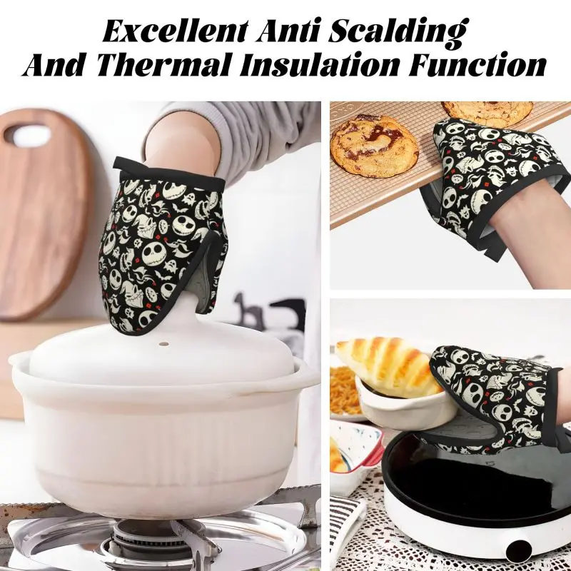 1PC Halloween Anti-scalding Oven Gloves Mitts Potholder Kitchen Silicone Gloves Tray Dish Bowl Holder Oven Handschoen Hand Clip