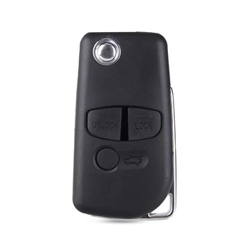 Chiave telecomando per Mitsubishi Lancer Evo Colt Outlander Mirag - KEYYOU 3 Bottoni Modificato Filp Tasto Chiave A Distanza Caso di Borsette Copertura Per Mitsubishi