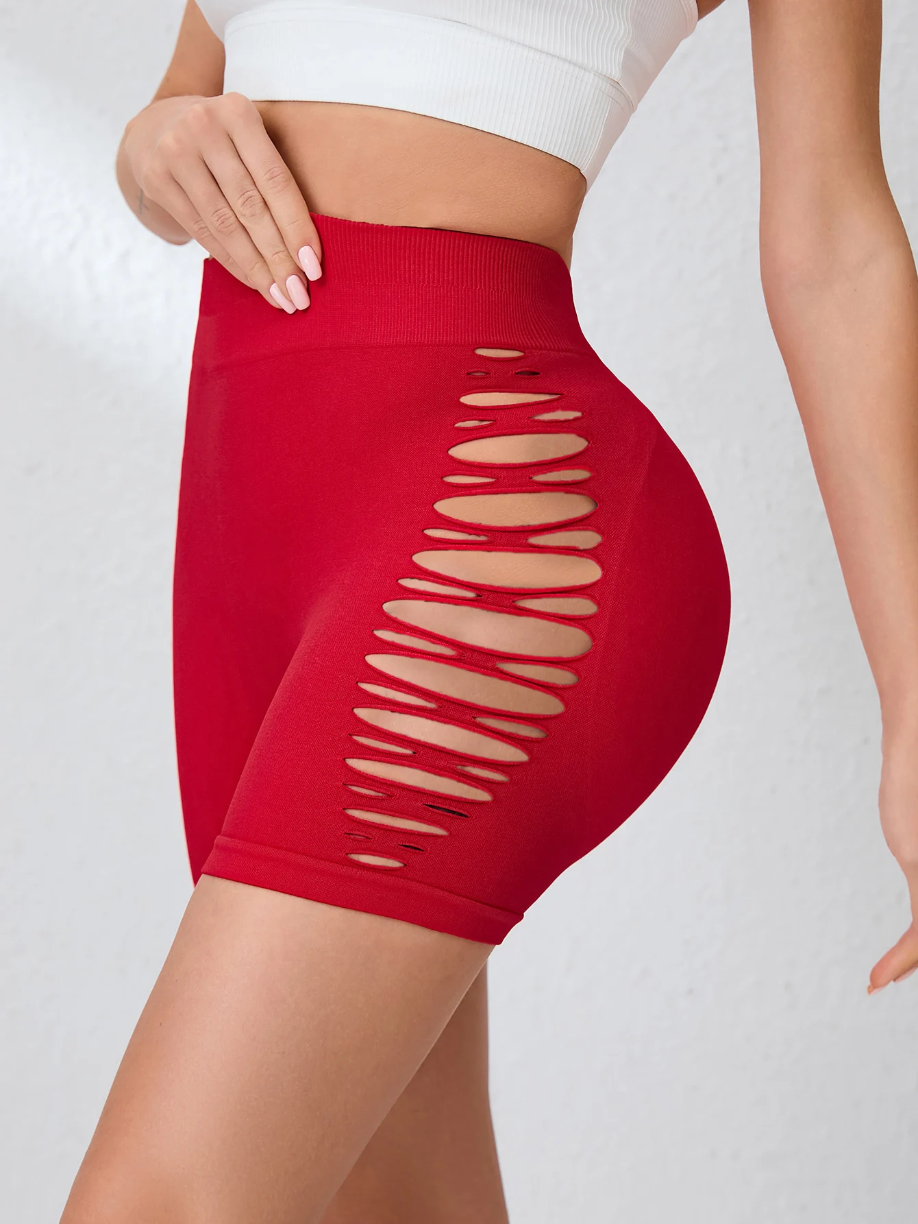 Short femme push-up taille haute sport fitness yoga