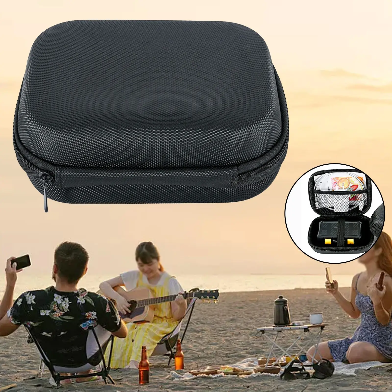 

Портативная сумка, цифровая сумка 13*16*5 см, черная, 1680 D + EVA + velvetuse для Garmin G1030, жесткая искусственная резиновая прочная крышка