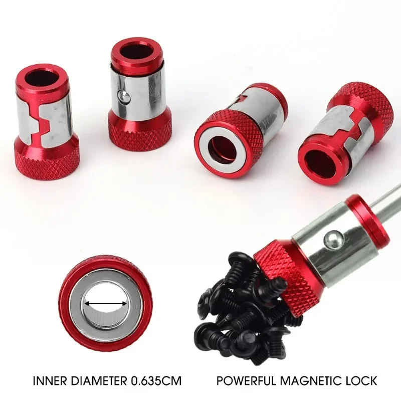 Magnetic Ring Screwdriver Bit Holders Cross Phillips Magnet Strong Magnetizer Removable Part Adapter Screw Driver Power Tools