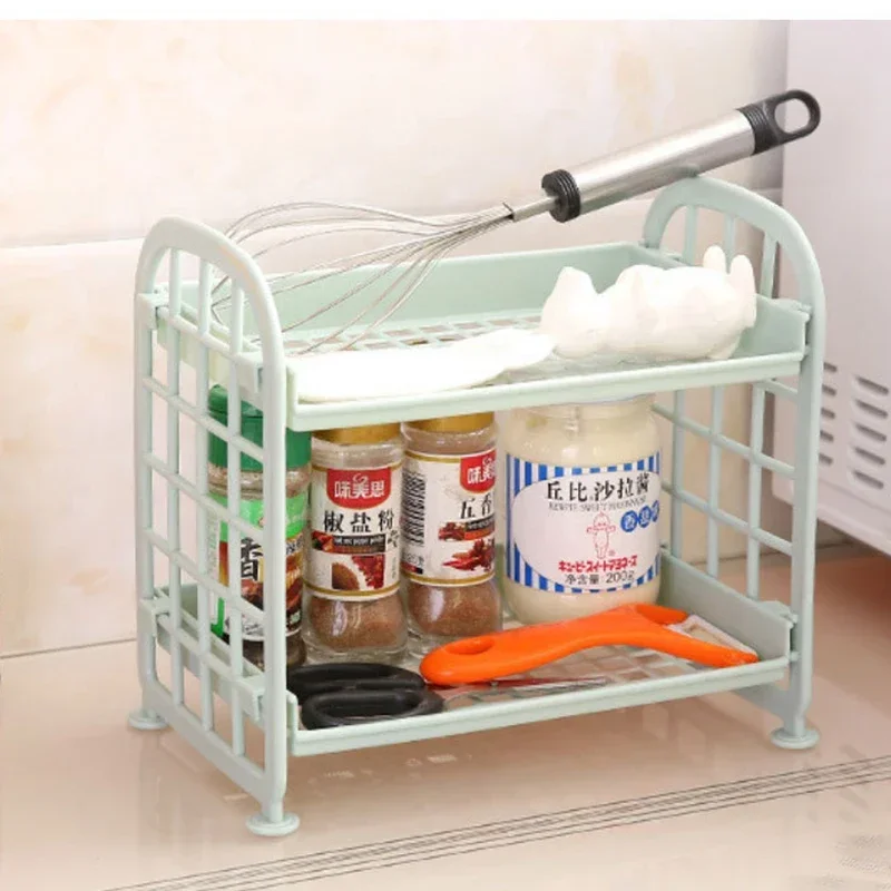 Double Folding Storage Organiser Desktop Bathroom Shelf Storage Shelf Bathroom Accessories Cute Shelves Kitchen Storage Shelves