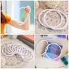 30Pcs DIY Hanging Plastic Rings Dreamcatcher Round Hoops White Circles DIY Wedding Wind Chime Hanging Decorations Accessory 3