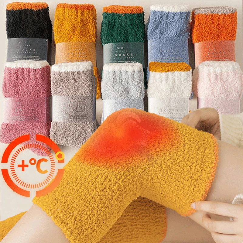 

Winter Thicken Coral velvet Knee Pads Unisex Fleece Knee Warmers Prevent Arthritis Keep Warm Knee Protector Thick Plush Kneepad