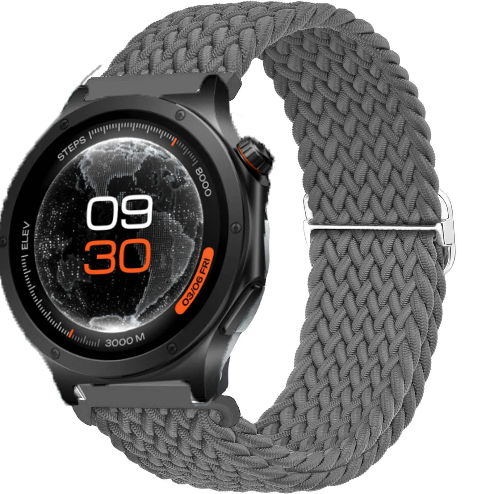 22mm Sport Nylon Braided Bracelet Smartwatch Strap Accessories