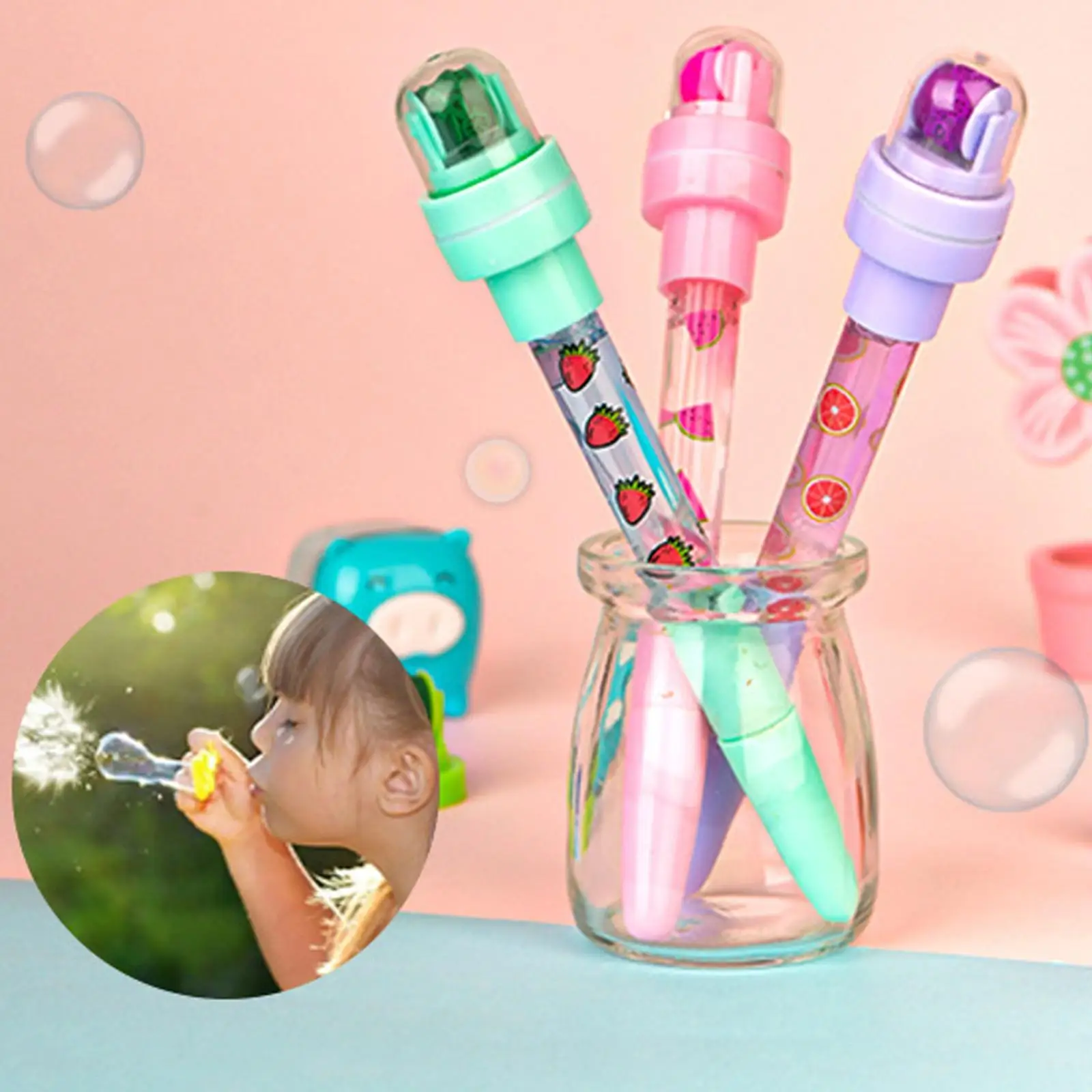 5 In 1 Children Cute Multifunctional Bubble Roller Seal Ballpoint Pen