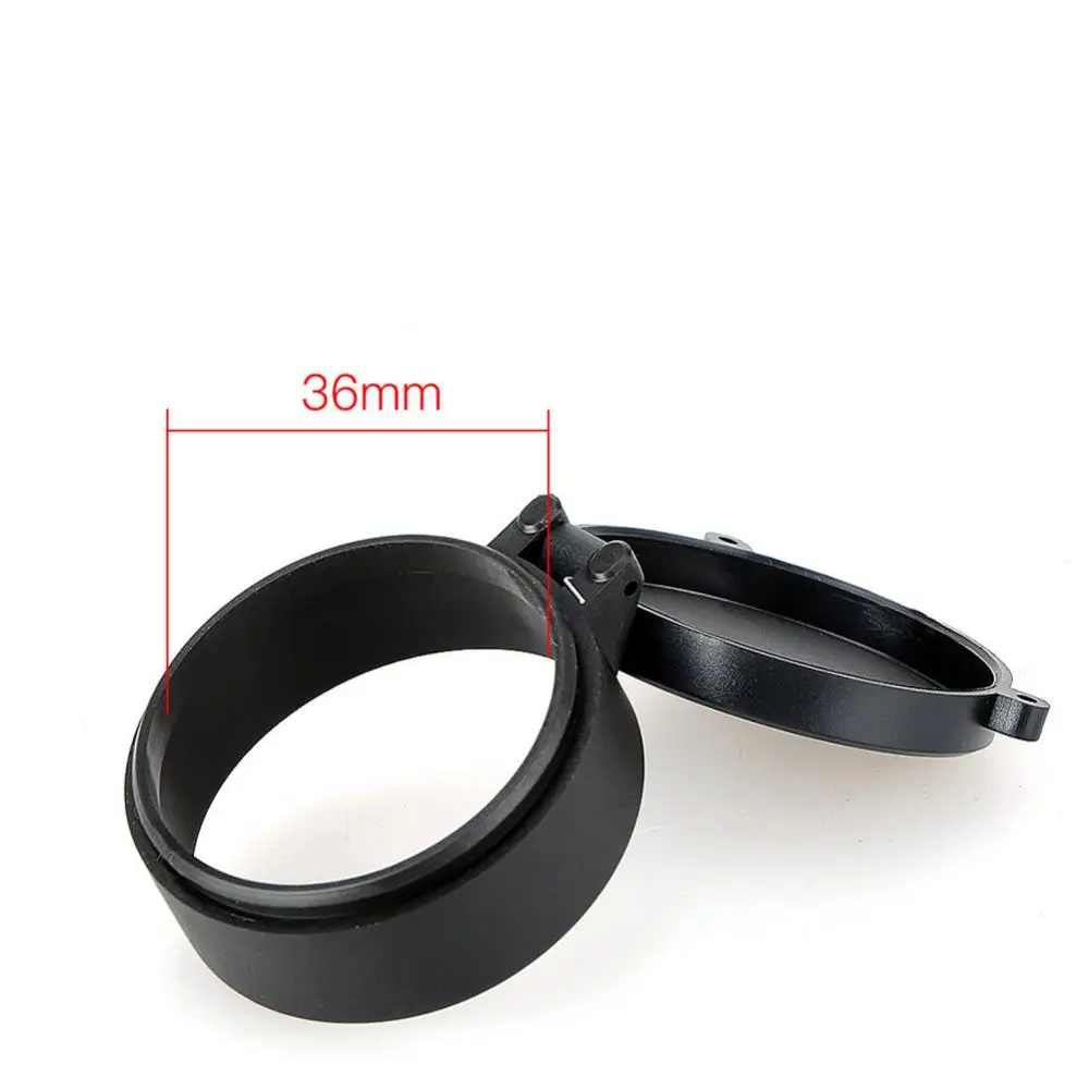 Rifle Scope Lens Cover 25-64mm Rifle-Scope Hunting Aiming Optic Lens Covers Telescopic Flip Up Spring Protection Cap Dust Cover Hunting Accessories