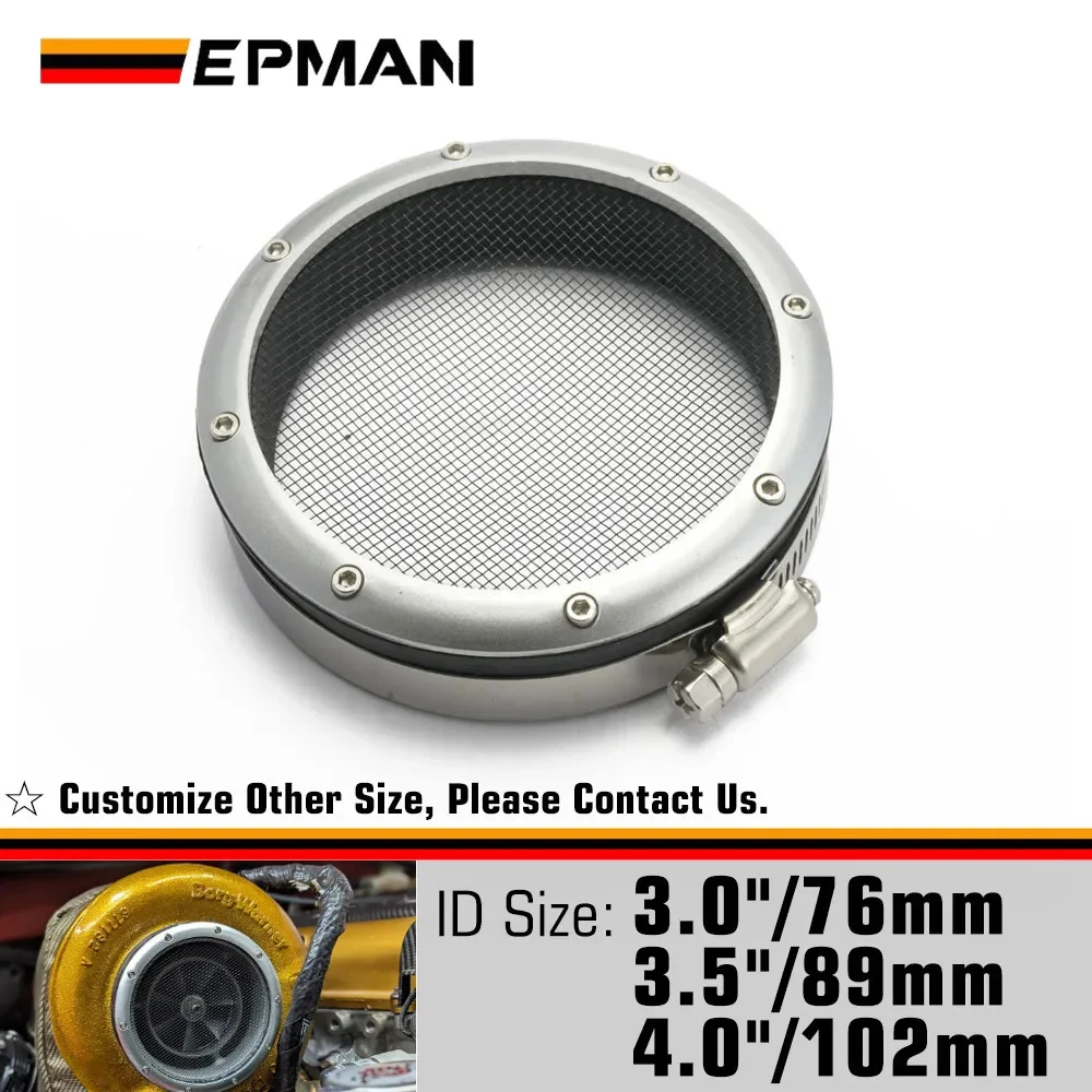 Turbo Inlet Filter Cover 3" /3.5" /4" Turbo Inlet Grill Protector Guard Turbocharge Screen Mesh Air Inlet Filter Cover EPAA11G02