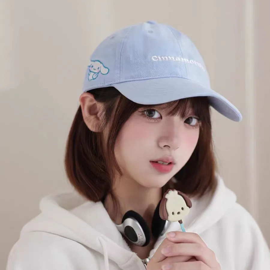 

Sanrio Kawaii Cinnamoroll Бейсболка для девочек с милым мультяшным Hello Kitty Регулируемая Кепка Студенческая Ins Повседневная универсальная шляпа от солнца для пар