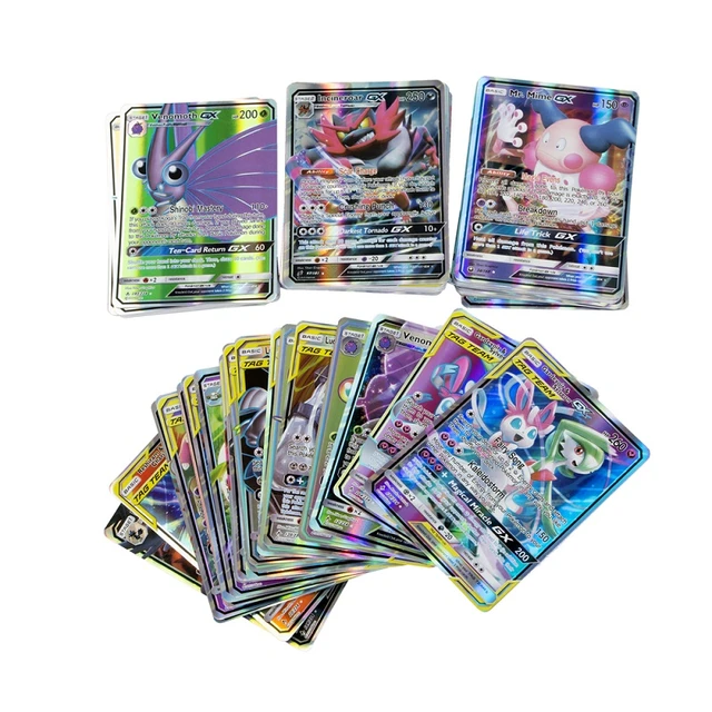 60-300Pcs French Pokemon Cards TAG TEAM GX V MAX VMAX Shining Card Game  Battle Carte