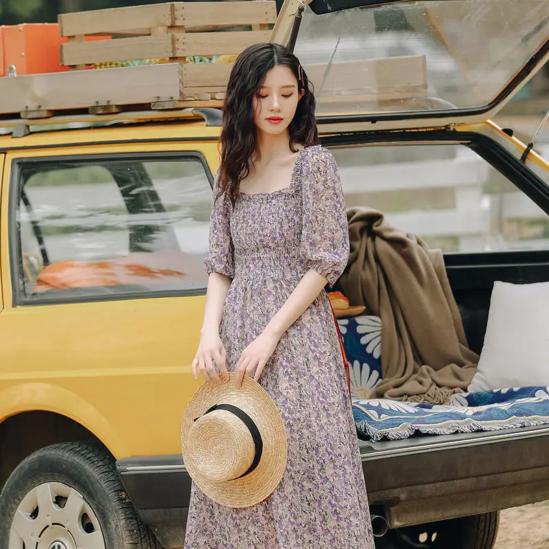 Vestidos para mujer 2025 vestido Floral para mujer espalda abierta