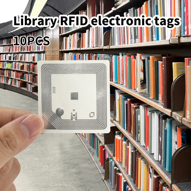 ICODE-SLIX Etiquetas adesivas para biblioteca de livros, etiquetas NFC, RFID, 13.56Mhz, 10Pcs